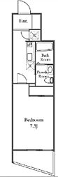 KDXレジデンス三宿 1Kの間取図画像