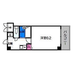アンダンテ 1Kの間取図画像
