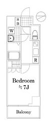 クレヴィスタ亀戸2 1Kの間取図画像