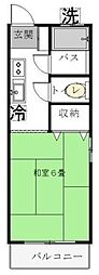 サクラハイツ 1階ワンルームの間取り