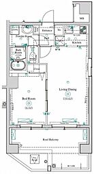 アンベリール墨田 1LDKの間取図画像