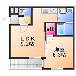 フジパレス日根野駅南2番館 1LDKの間取図画像