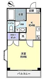 モン・シャトー習志野台 1Kの間取図画像