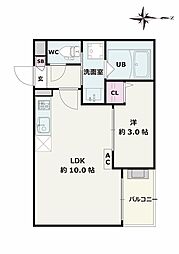 名古屋市熱田区古新町2丁目アパート 1LDKの間取図画像