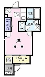 ヒカルサ東京立川 ワンルームの間取図画像