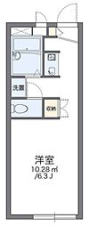 レオパレスジュネス 1Kの間取図画像