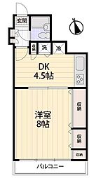 プレム・プラーナ 1DKの間取図画像