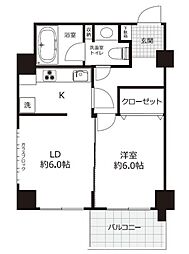 明石町ツインクロス 1LDKの間取図画像