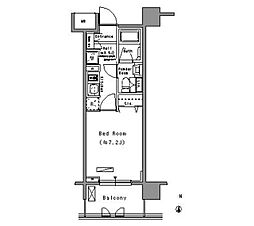 パークアクシス住吉 1Kの間取図画像