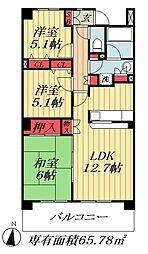 サニーフォレスト藤原弐番館 3LDKの間取図画像