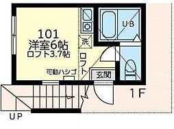 ユナイト井土ヶ谷ピグマリオンランド ワンルームの間取図画像