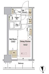 アーバネックス新御徒町 4階1DKの間取り