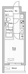 アーバンパーク登戸 1Kの間取図画像