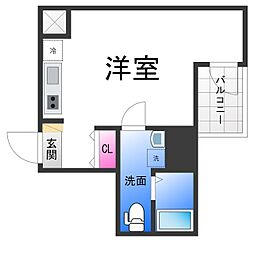 VitaNuova堺 ワンルームの間取図画像