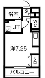柊 ワンルームの間取図画像