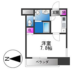 M'PLAZA布施駅前参番館 1Kの間取図画像