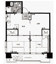 パラスト西五反田 4階2LDKの間取り