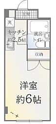 御幸マンション ワンルームの間取図画像