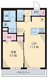 セレーナ柳沢 1LDKの間取図画像