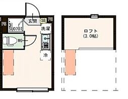 Toa ワンルームの間取図画像