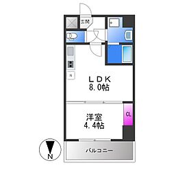 SFIDA森ノ宮 1LDKの間取図画像