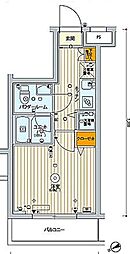 スカイコートパレス溝の口 1Kの間取図画像