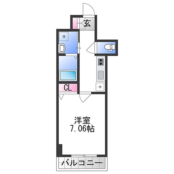 大阪府大阪市平野区加美北４丁目(賃貸マンション1K・5階・25.08㎡)の写真 その2