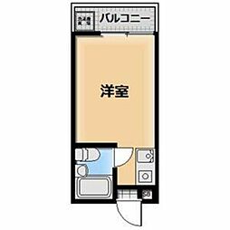 ヒューチャーハイム昭島 ワンルームの間取図画像