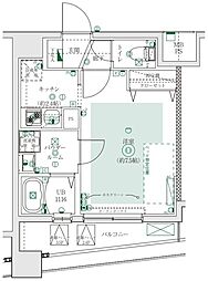 フェルクルール田端ルネサンスコート 1Kの間取図画像