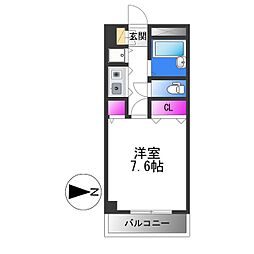 サンモール 1Kの間取図画像