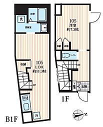 ザ・レジデンス下北アネックス 1LDKの間取図画像