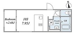 trias010 1LDKの間取図画像