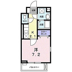 エテルノプレッソ ワンルームの間取図画像