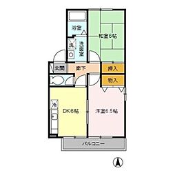 エクレール 2DKの間取図画像