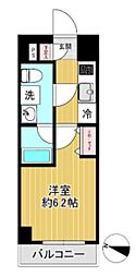 SHOKENレジデンス川崎八丁畷 1Kの間取図画像