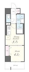 ルーツ両国東京 1DKの間取図画像