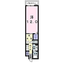 メゾンドホーク 1Kの間取図画像