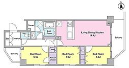 TSレジデンス東川口 3LDKの間取図画像