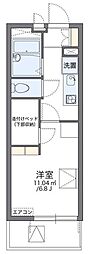 レオパレスレイルウェイヒルズ 1Kの間取図画像