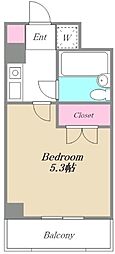氷川台10フラッツ 1Kの間取図画像