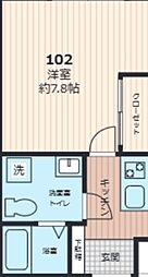 JR山手線 五反田駅 徒歩5分の賃貸マンション 1階1Kの間取り