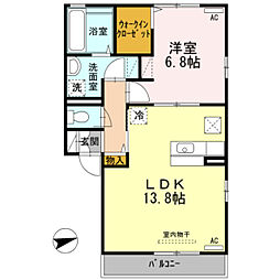 エスペランサ8 1LDKの間取図画像