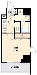 リテラス大島 1Kの間取図画像