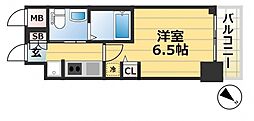 エステムコート神戸ハーバーランド前5アクア 1Kの間取図画像