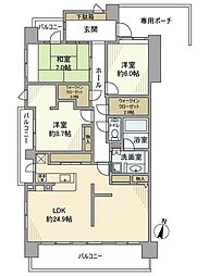 ウィズ松戸陽だまりの丘 3LDKの間取図画像