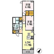 東京都町田市中町２丁目（賃貸アパート2LDK・1階・56.74㎡） その1