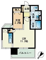 ビエネスタ千代県庁口 1LDKの間取図画像