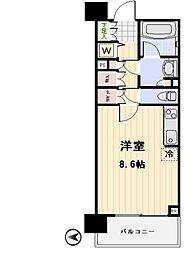 ジョイスコート 1Kの間取図画像