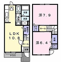 サランチェ 2LDKの間取図画像