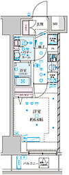 GENOVIA草加 1Kの間取図画像
